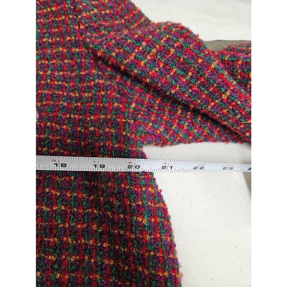 Vibtage 80's Handmade Quilted Tweed Blazer Large - Picture 8 of 11